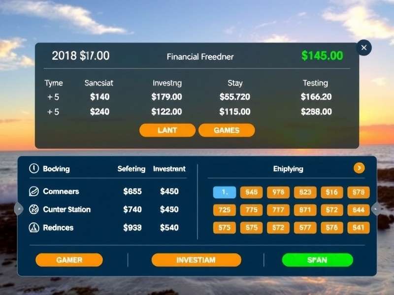 Financial Freedom Planner Game Interface