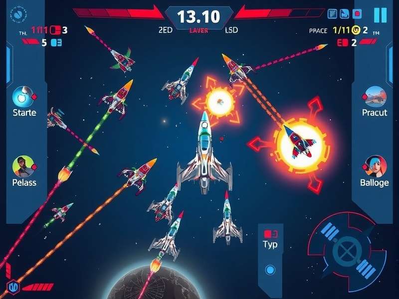 Astro Assault gameplay screenshot showing space combat