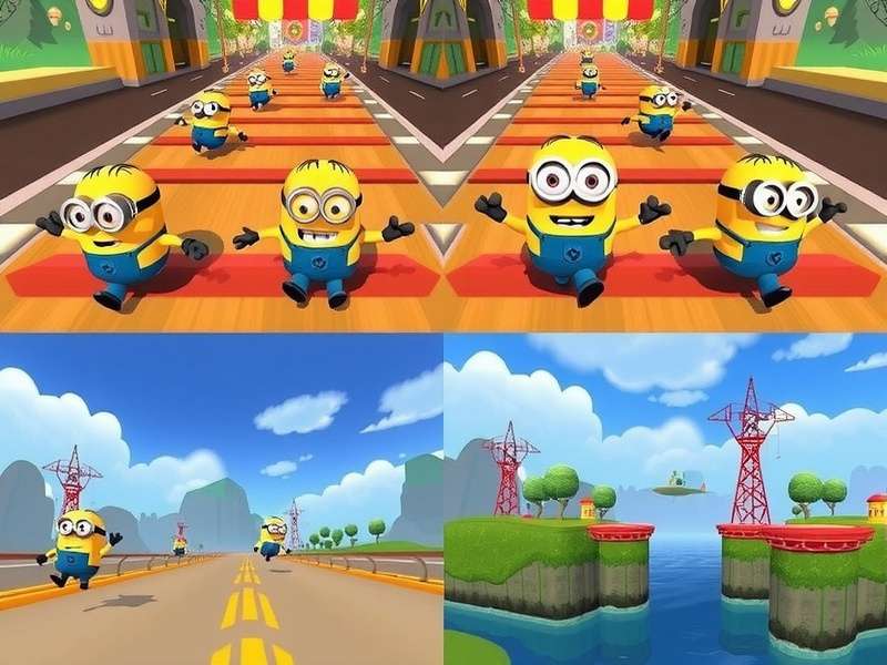 All playable Minion characters in Despicable Minion Run showing their unique outfits and abilities