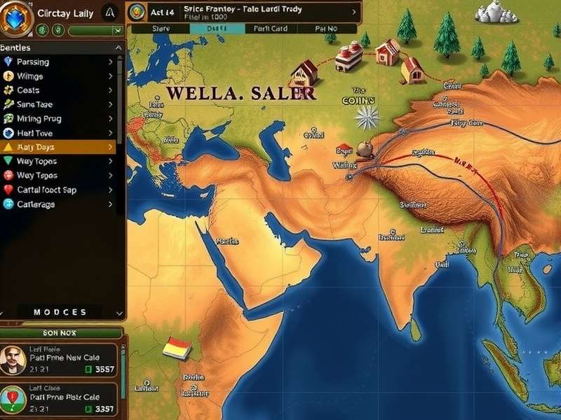 Spice Frontier Pioneer gameplay screenshot showing trading interface