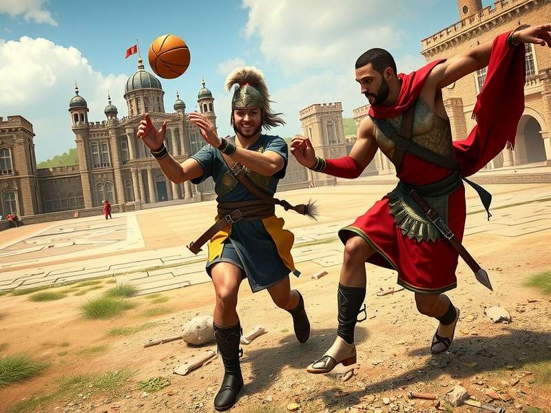 Historical depiction of Handball Warrior Champion