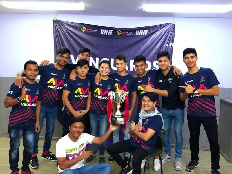 Guwahati Vanguards team celebrating an esports victory