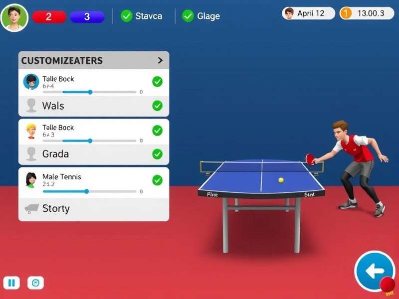 Vande Ping Maestro tournament mode interface
