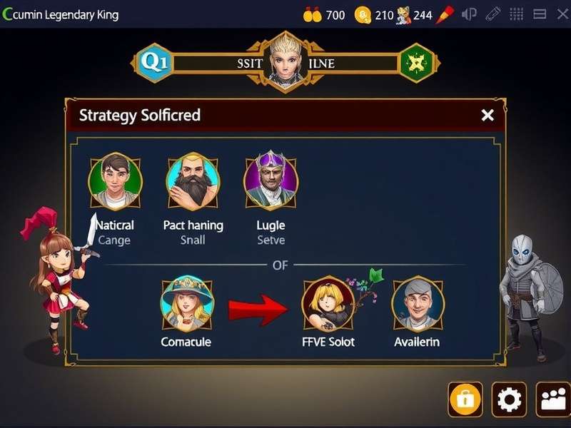Cumin Legendary King gameplay interface showing strategic elements