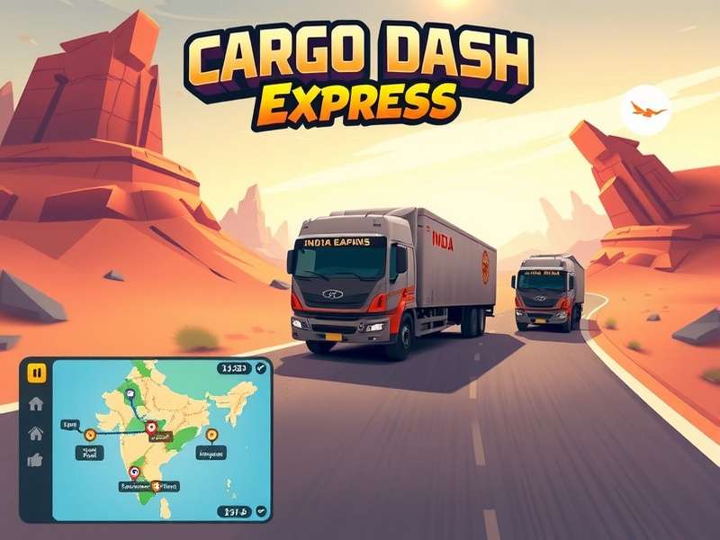 Cargo Dash Express route planning interface showing Indian map