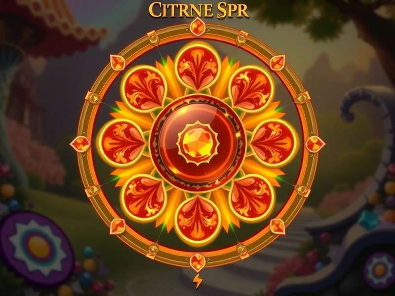 Citrine Charm Spin Game Interface