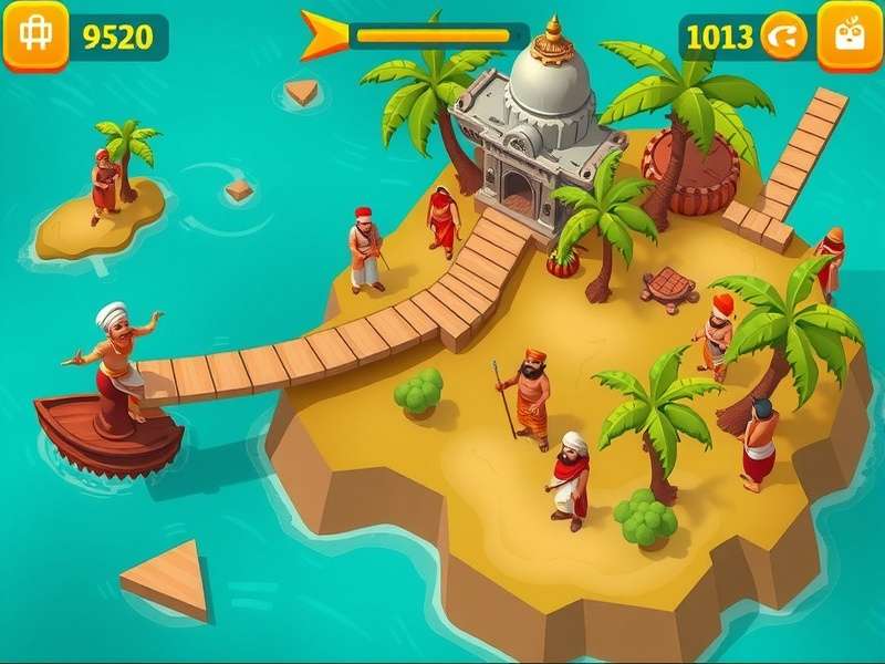 Ginger Island Hopper character lineup showing Raj and supporting characters