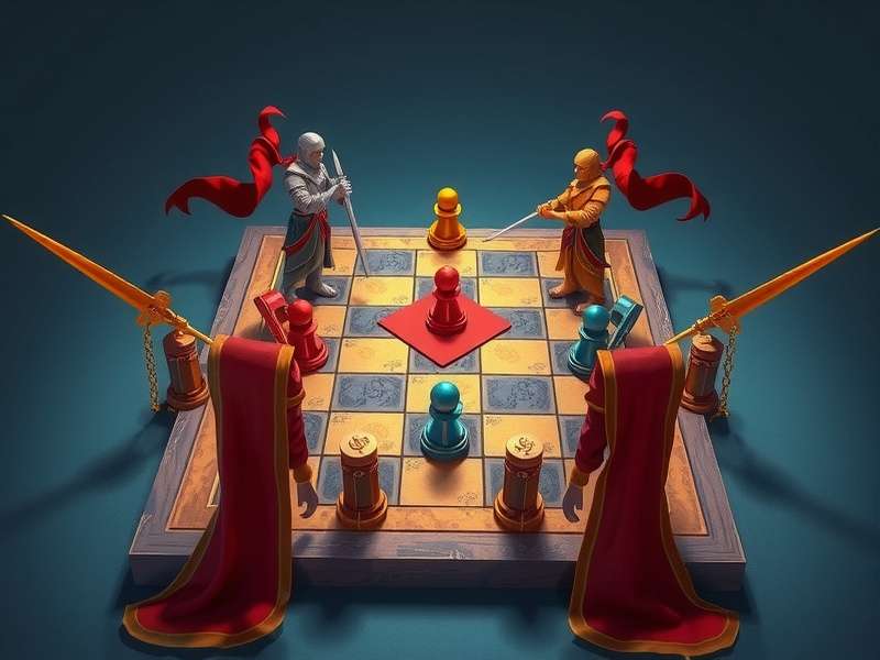 Jalebi Joust Pro game board and pieces setup