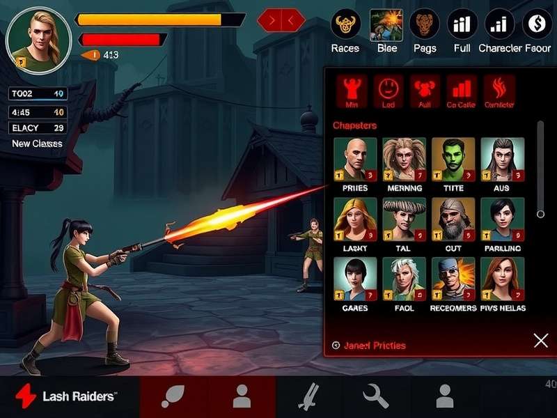 Lash Raiders Legacy character customization interface