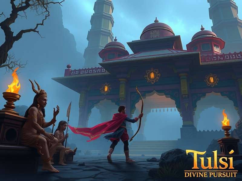 Tulsi Divine Pursuit character interacting with mythological figures