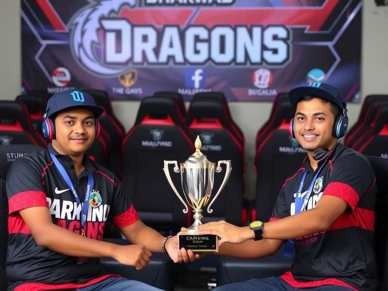 Dharwad Dragons championship trophy celebration