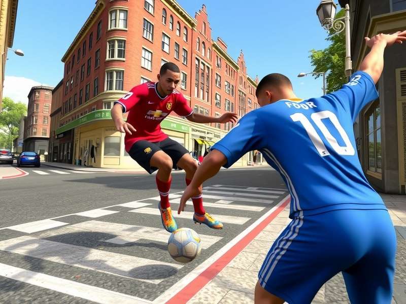 FIFA Street 4 gameplay showing street football action