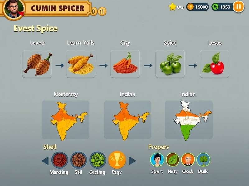 Cumin Crush Master gameplay screenshot showing spice matching mechanics