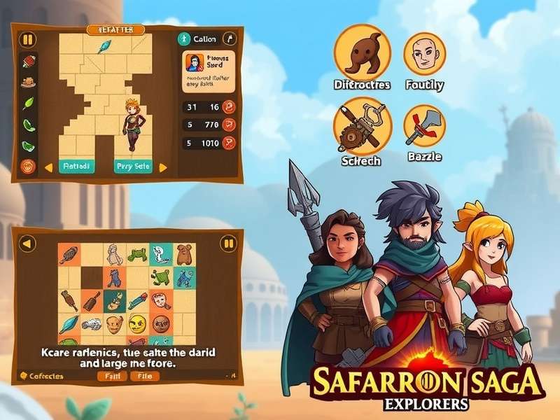 Saffron Saga Explorers character lineup showing main protagonists