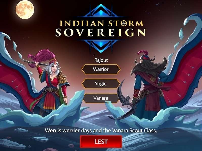 Indian Storm Sovereign Game Main Screen