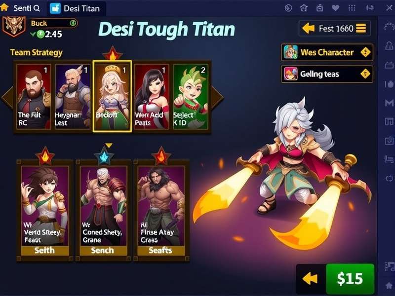 Desi Tough Titan gameplay screenshot showing character selection and interface