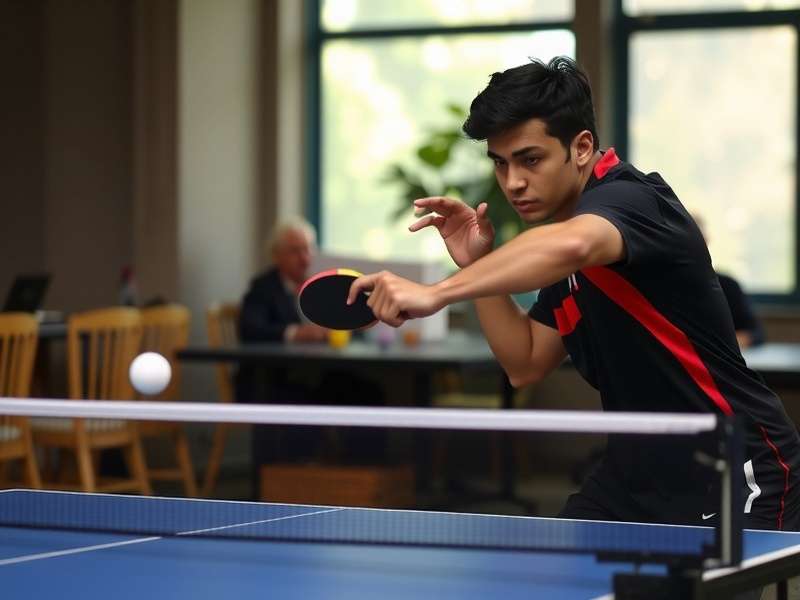 Advanced table tennis tactics demonstration