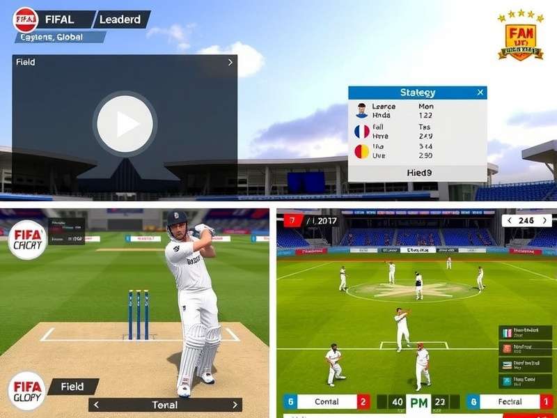FIFA Cricket Glory multiplayer interface showing global leaderboard