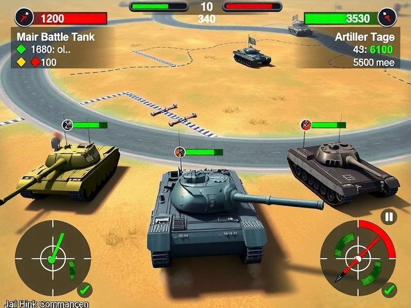 Jai Hind Tank Commander gameplay screenshot showing tank combat