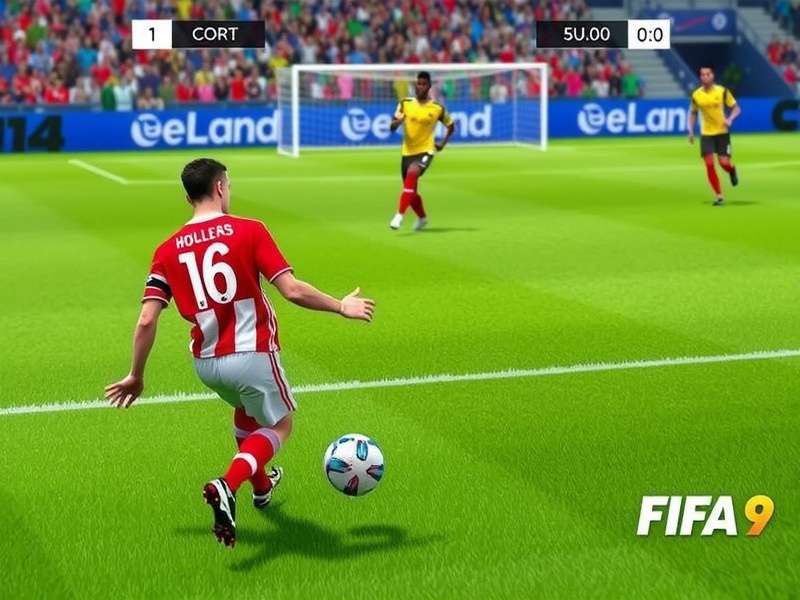 FIFA Skill Ace 9 gameplay screenshot showing realistic football action