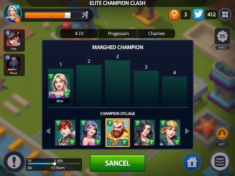 Elite Champion Clash champion lineup showing diverse characters
