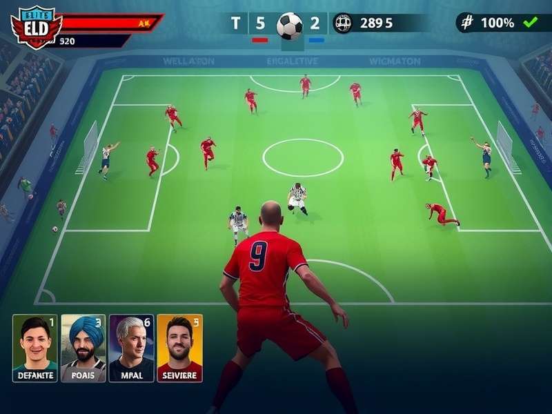 Elite Handball Warriors gameplay screenshot showing intense match action