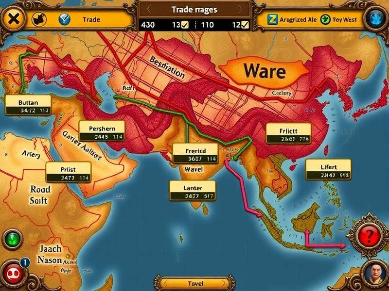 Spice Route Marvel map interface showing trade routes