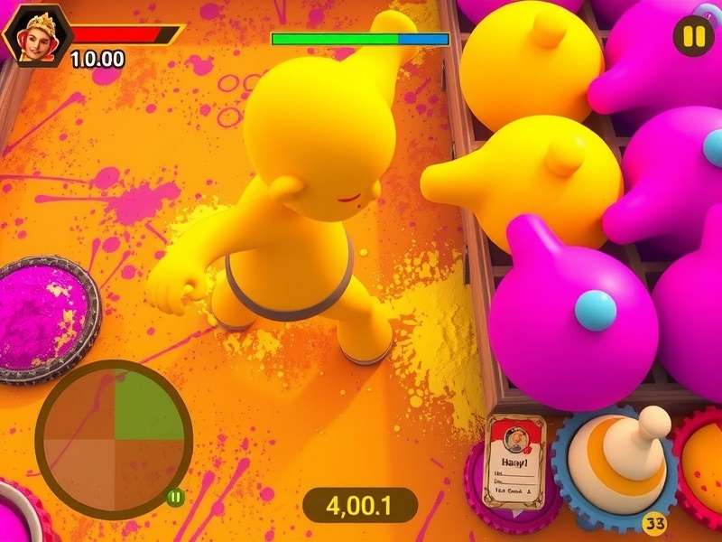 Holi Colorful Chaos color mixing mechanics demonstration