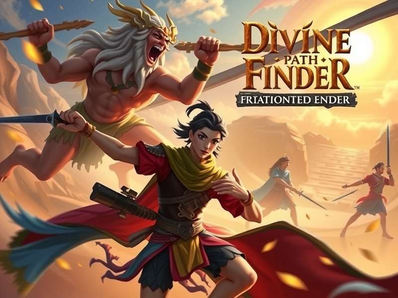Divine Path Finder game cover art showing mythological characters