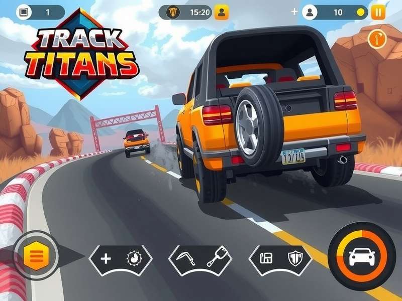 Track Titans gameplay screenshot showing racing action