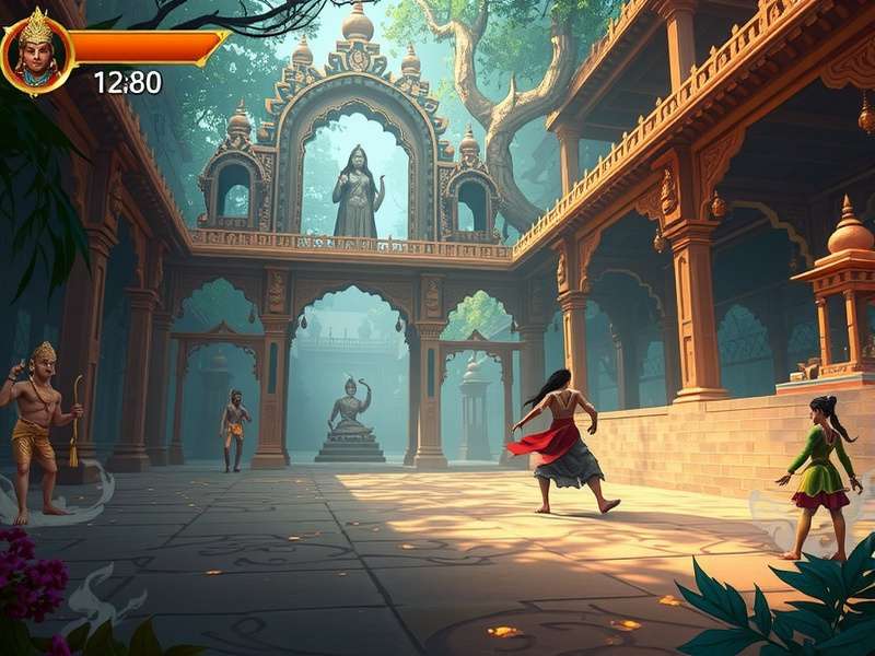 Tulsi Divine Pursuit gameplay screenshot showing mystical environments