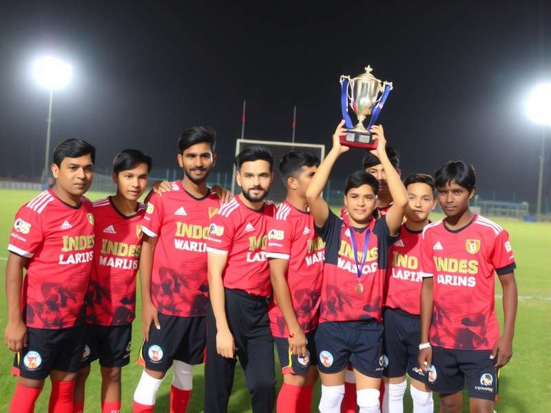Indore Football Warriors trophy celebration