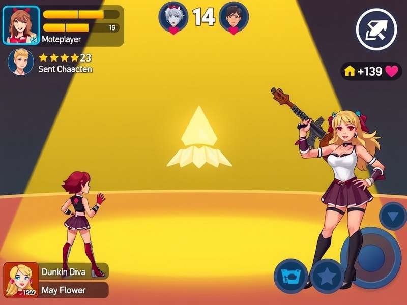 Dunkin Diva Hero gameplay screenshot showing character selection