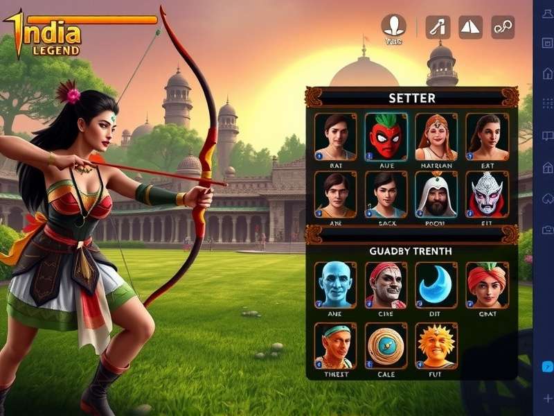 India Bow Legend Pro feature showcase with multiple gameplay elements