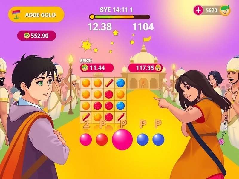 Color Chase gameplay screenshot showing vibrant color matching interface