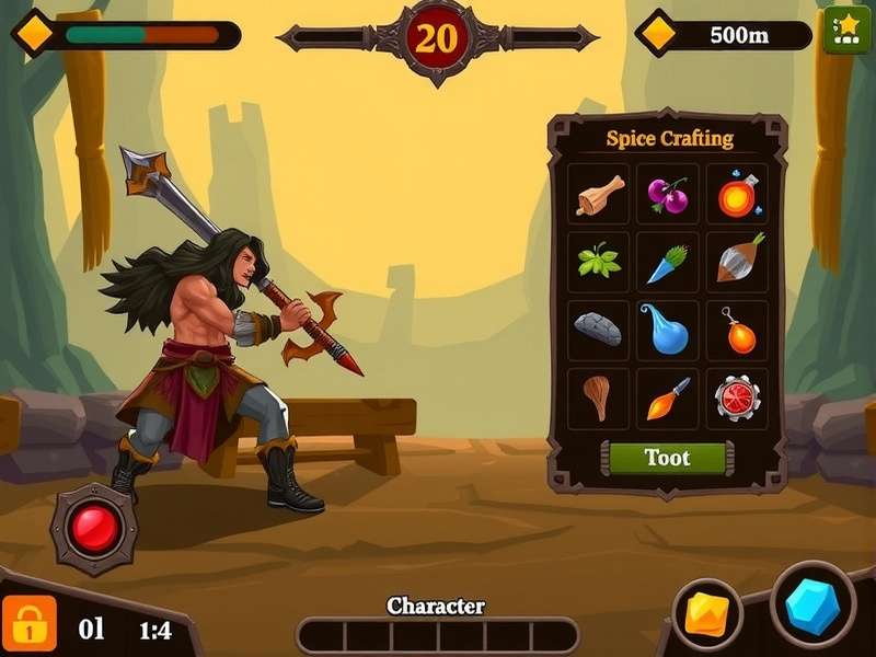 Korma Quest Warriors spice crafting interface