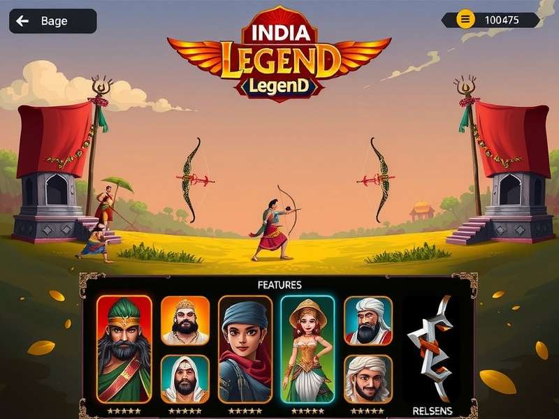 India Bow Legend Pro character selection screen with mythological heroes