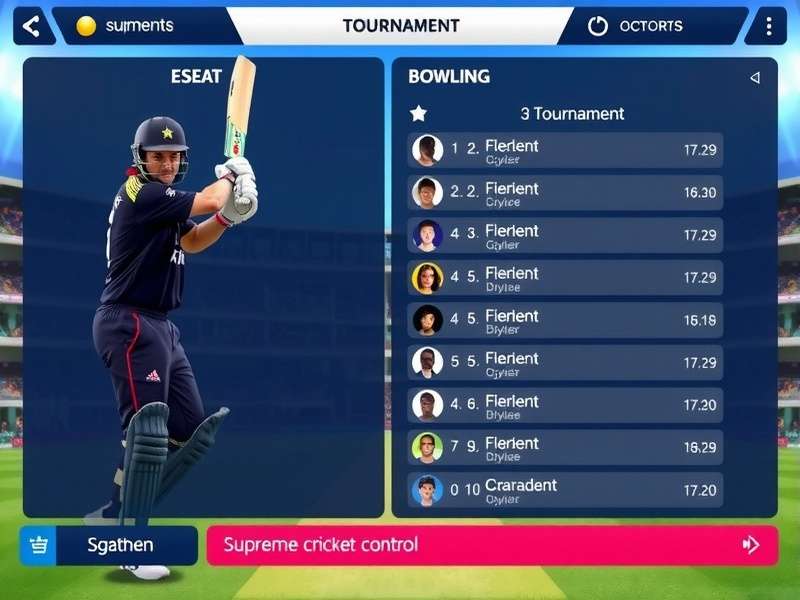 Supreme Cricket Pro bowling control interface