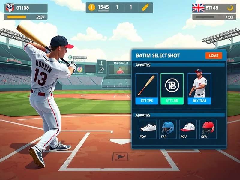 Brisk Ballers gameplay interface showing batting mechanics