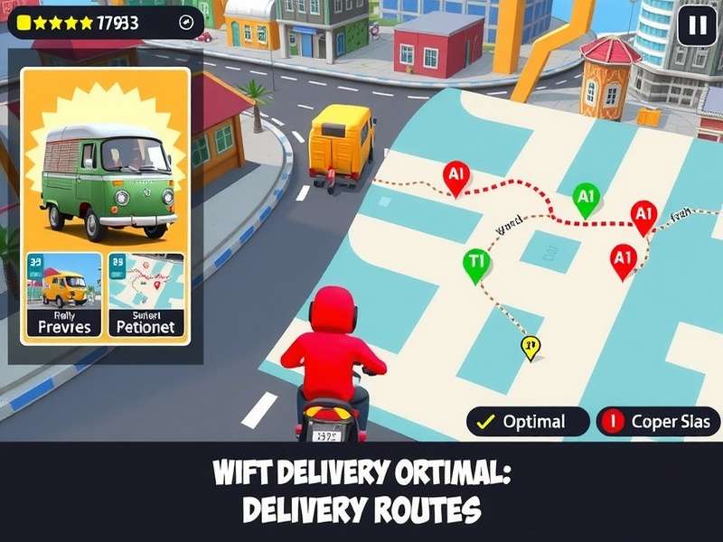 Swift Delivery Pro Hero gameplay screenshot showing delivery vehicle in Indian city