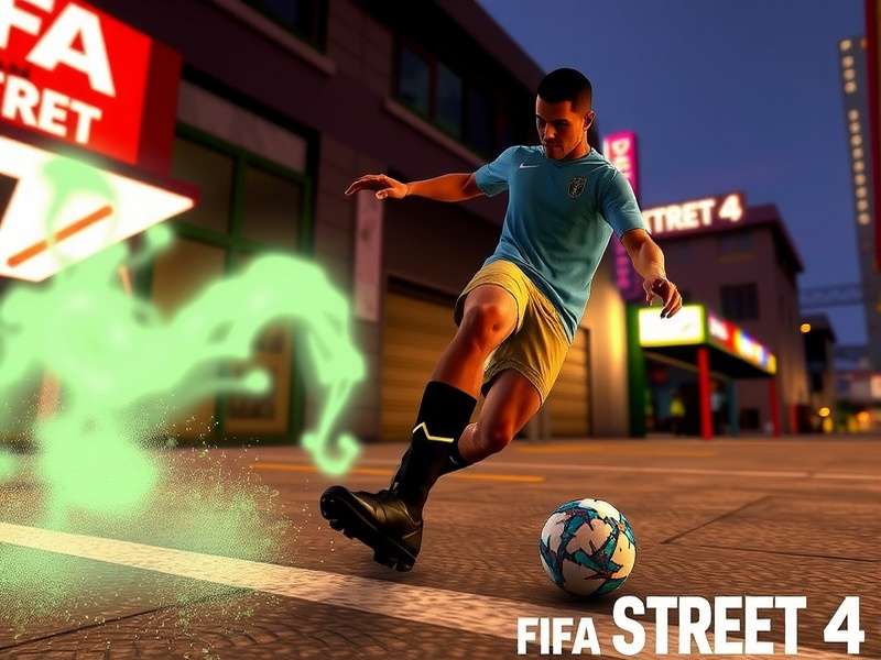 FIFA Street 4 feature showcase with multiple gameplay elements