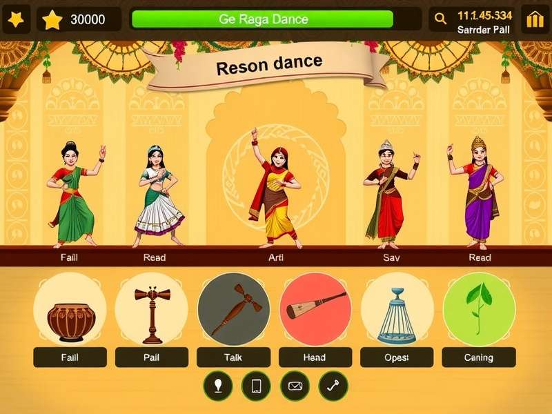 Traditional Indian musical instruments in Raga Dance