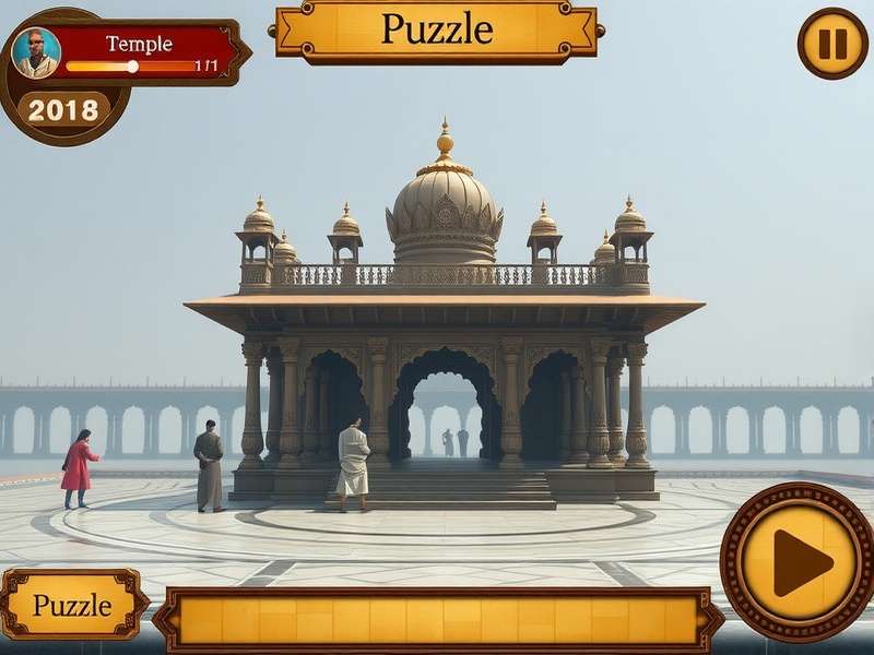 Harmandir Sahib Secrets game interface showing temple exploration
