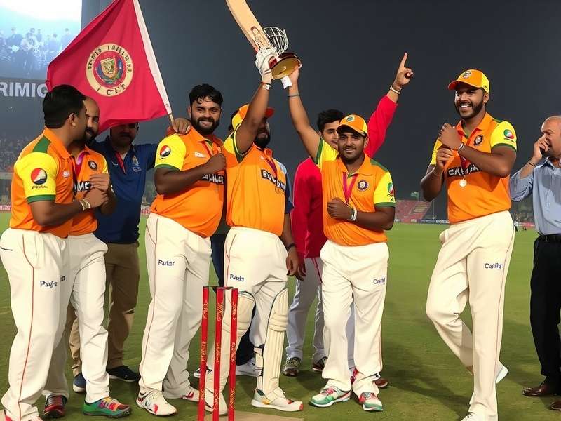 Punjab cricket team celebrating victory