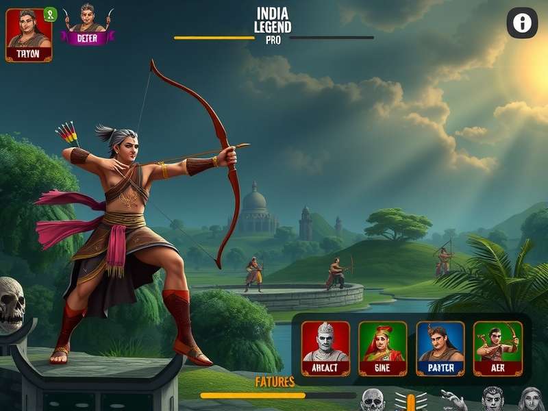 India Bow Legend Pro gameplay screenshot showing archery competition