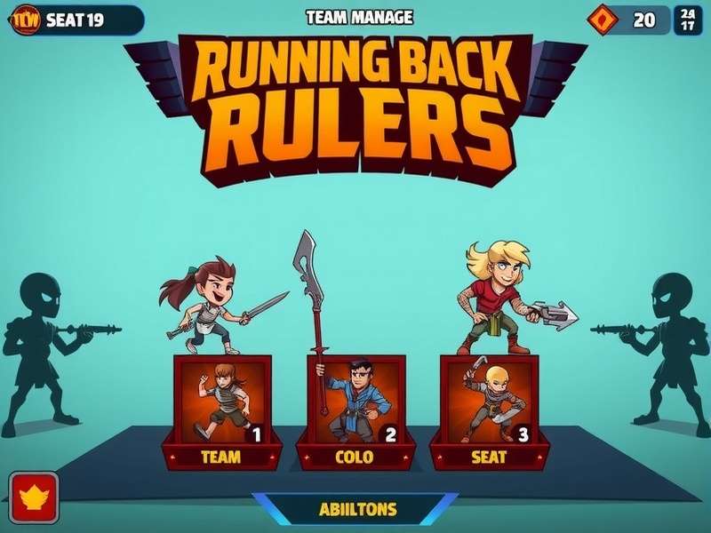 Running Back Rulers gameplay screenshot showing character selection