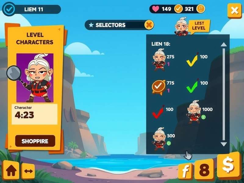 Paddle Supreme Hero level progression interface