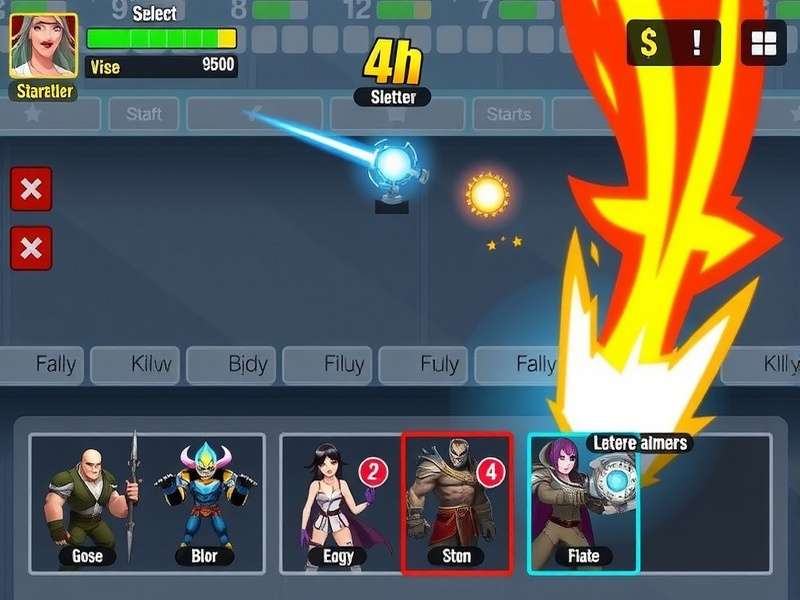 Blitz Battlers gameplay screenshot showing character selection