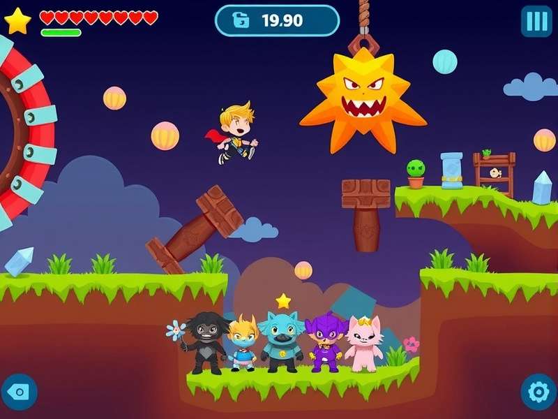 Cyclone Jump Star character selection screen showing diverse avatars