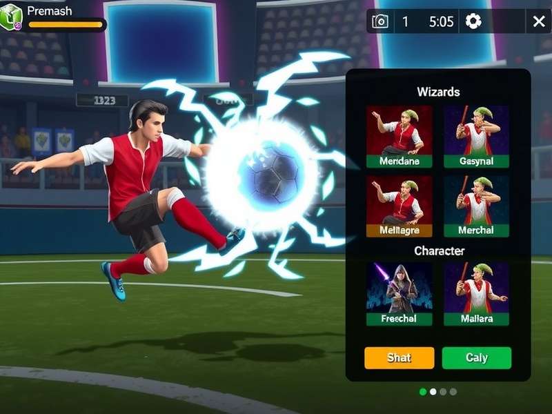 Character selection screen showing different wizard classes